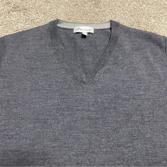 Men’s Peter Millar Crown Autumn Crest Wool Blend V-Neck Sweater Vest Size M - Picture 2 of 4